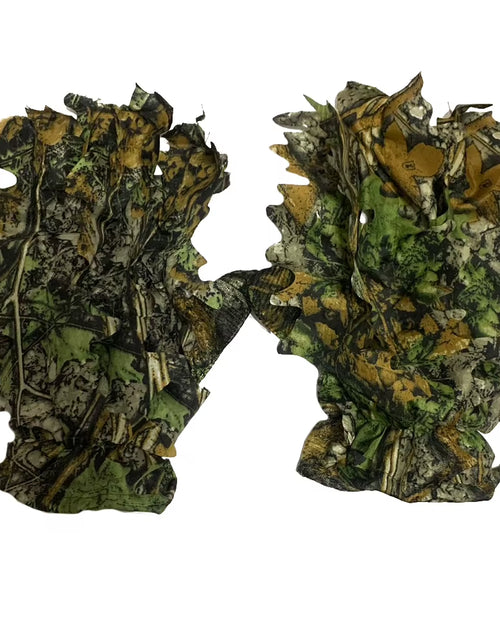 Load image into Gallery viewer, 3D Camo Hunting Gloves Sneaky Comfortable Non-Slip Durable 3D Leaf Gloves for Outdoor Hunting Shooting Photography Bionic Gloves
