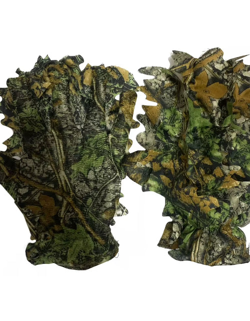 Load image into Gallery viewer, 3D Camo Hunting Gloves Sneaky Comfortable Non-Slip Durable 3D Leaf Gloves for Outdoor Hunting Shooting Photography Bionic Gloves
