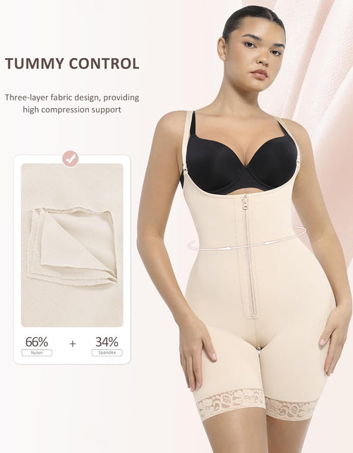 Load image into Gallery viewer, Shapewear for Women Tummy Control Fajas Colombianas Body Shaper for Women Zipper Open Bust Bodysuit Waist Trainer
